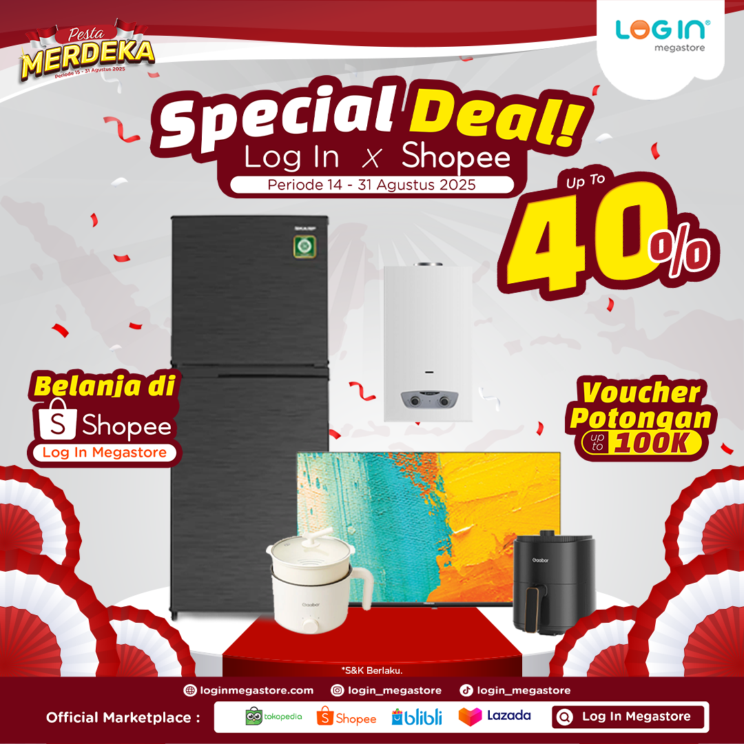 Banner Log In x Shopee - Login Megastore